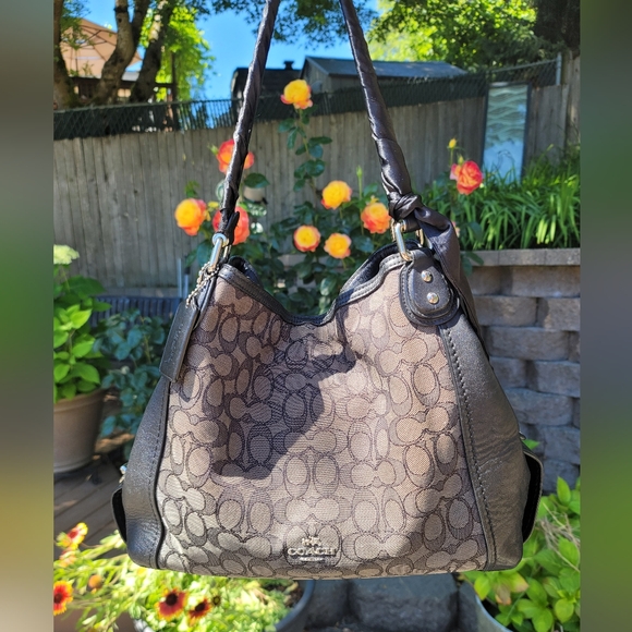 Coach Handbags - Coach Edie Signature Jacquard Shoulder Bag